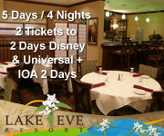 Disney & Universal Vacations at Lake Eve Resort